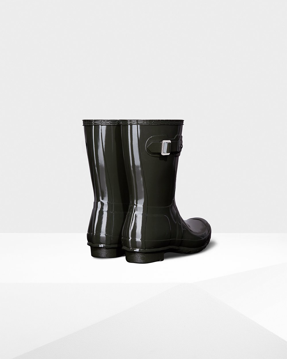 Hunter Mujer Original Gloss - Botas de Lluvia Verde Oscuro Oliva - 916-MRWTZN